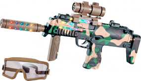 Автомат світло-звуковий ZIPP Toys HK MP7 в наборі з окулярами. Колір - камуфляж/коричневий