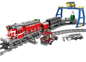Конструктор ZIPP Toys "Поезд DF5 1391 с рельсами". Цвет: красный