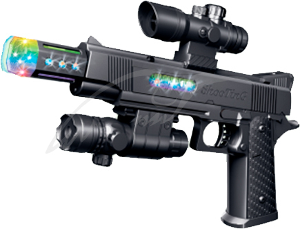 Пистолет свето-звуковой ZIPP Toys Colt 1911. Цвет - черный