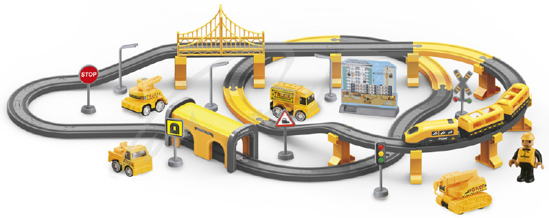 Игровой набор ZIPP Toys "Городской экспресс" 92 детали. Желтый
